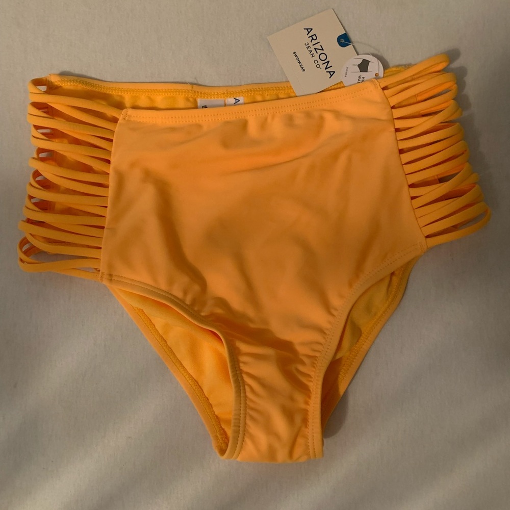NWT Arizona high waist orange bathing suit bottom